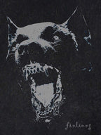 Theprecipice Doberman Print Washed T-shirt - 1856