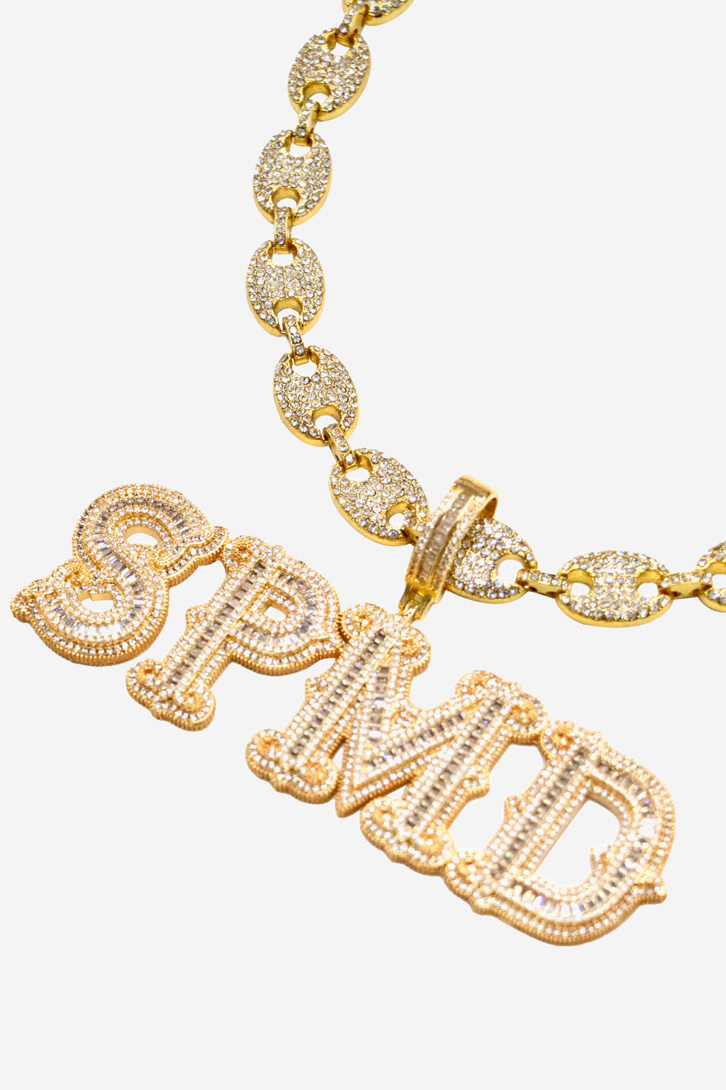 Theprecipice Hip-hop Diamond Letter Necklace - 2229