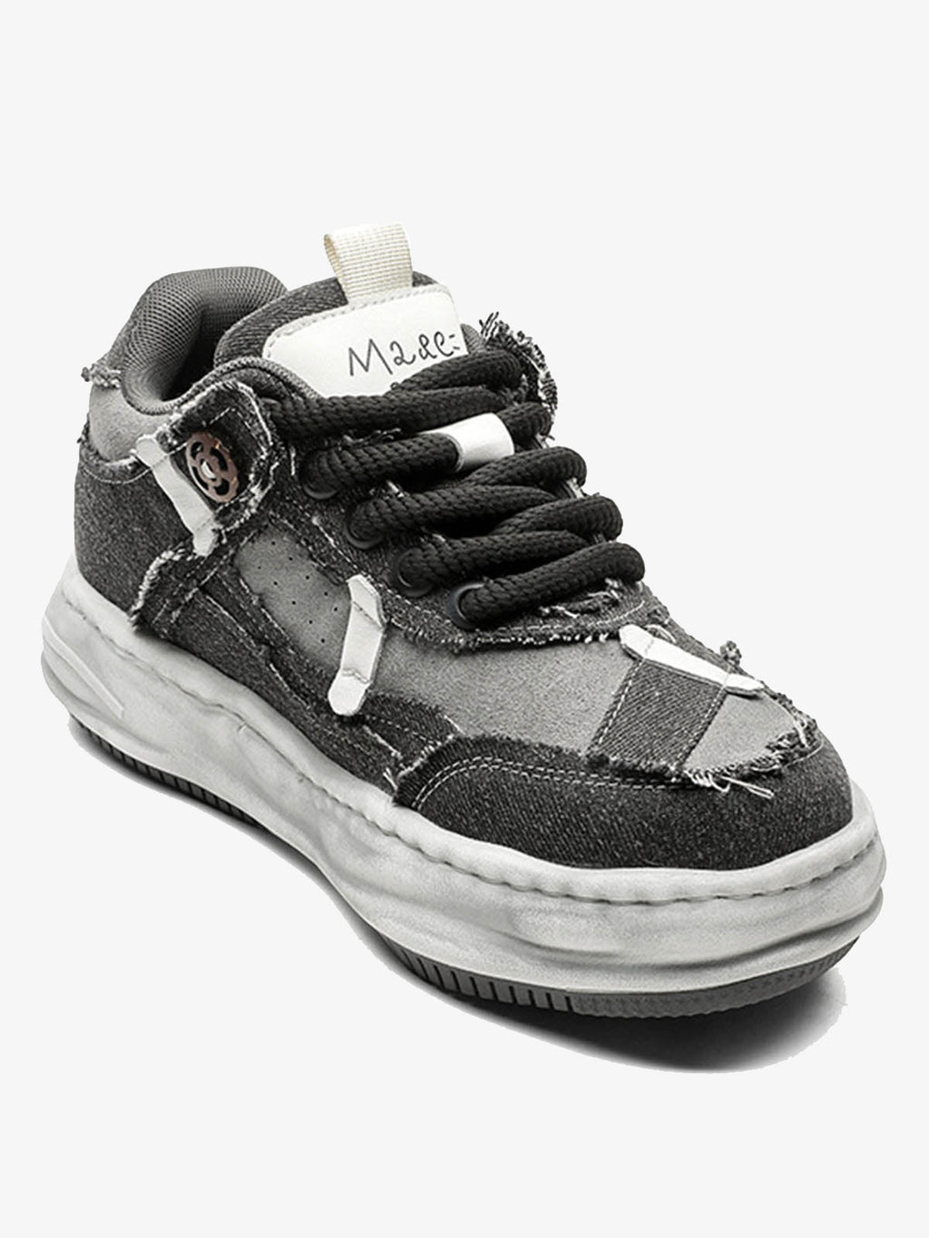 Distressed Deconstructed Split Whisker Platform Sneakers - 2602