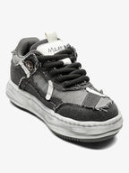 Distressed Deconstructed Split Whisker Platform Sneakers - 2602