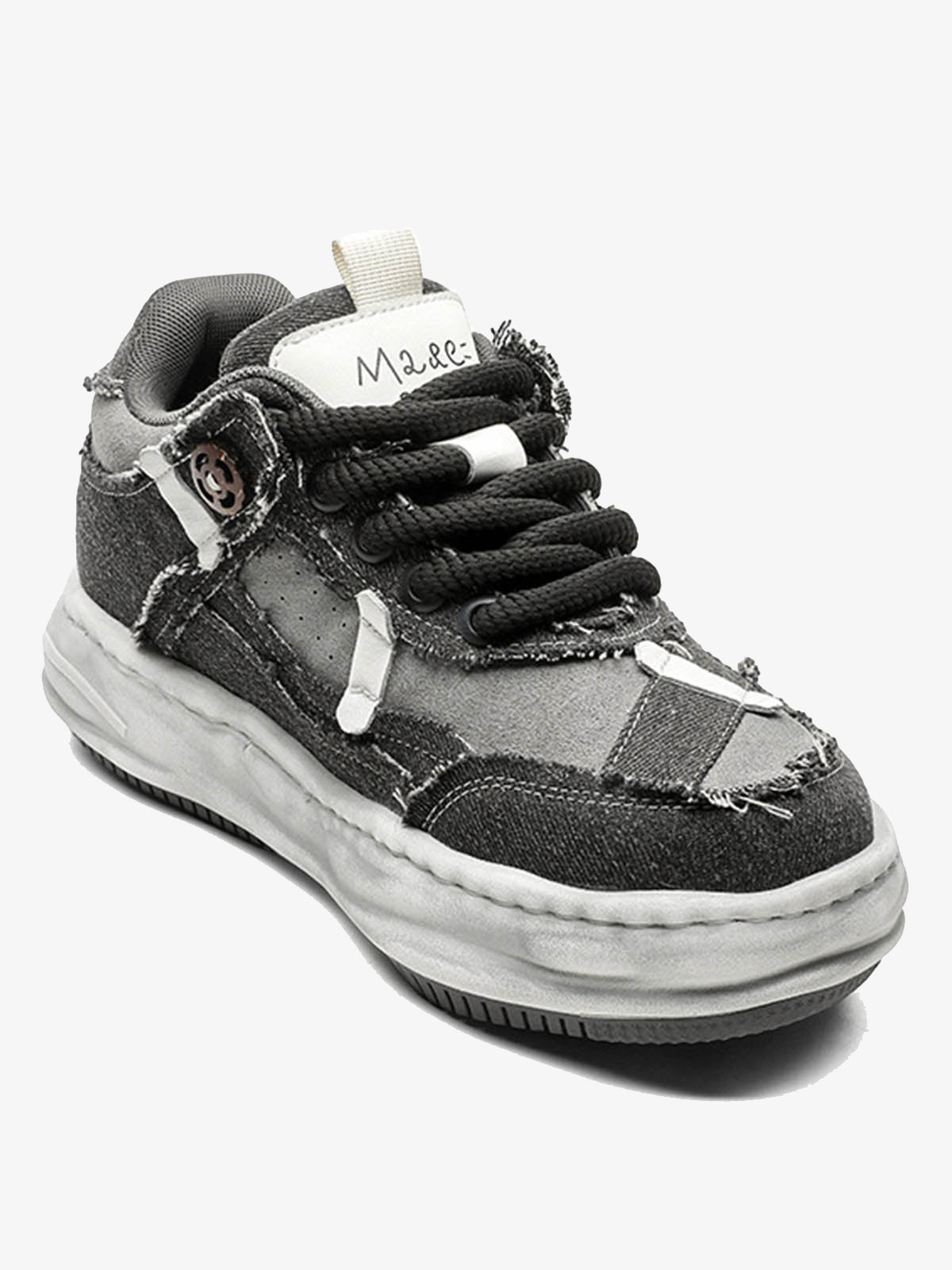 Distressed Deconstructed Split Whisker Platform Sneakers - 2602