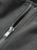 Retro Functional Zipper Slit Jort