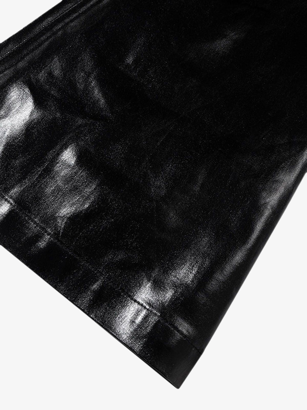 Theprecipice Glossy Patent Leather Flare Pants - 2396