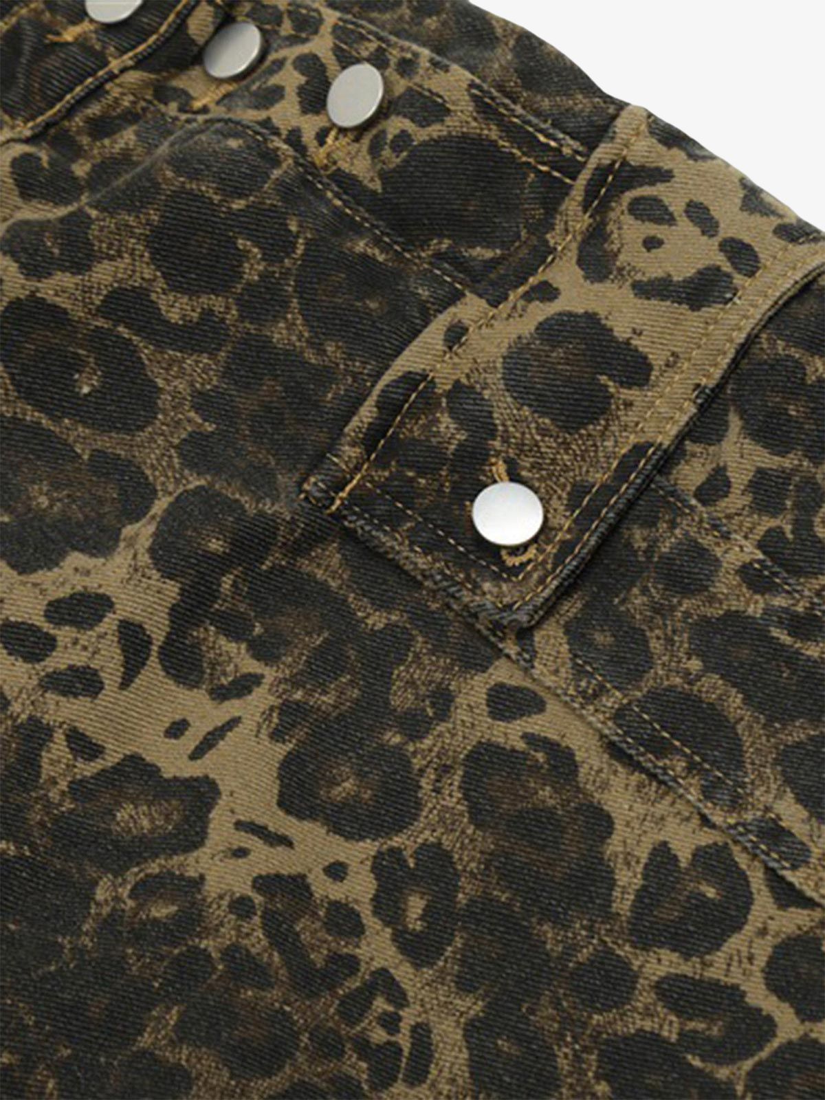 Theprecipice Leopard Print Street Style Workwear Overalls - 2020