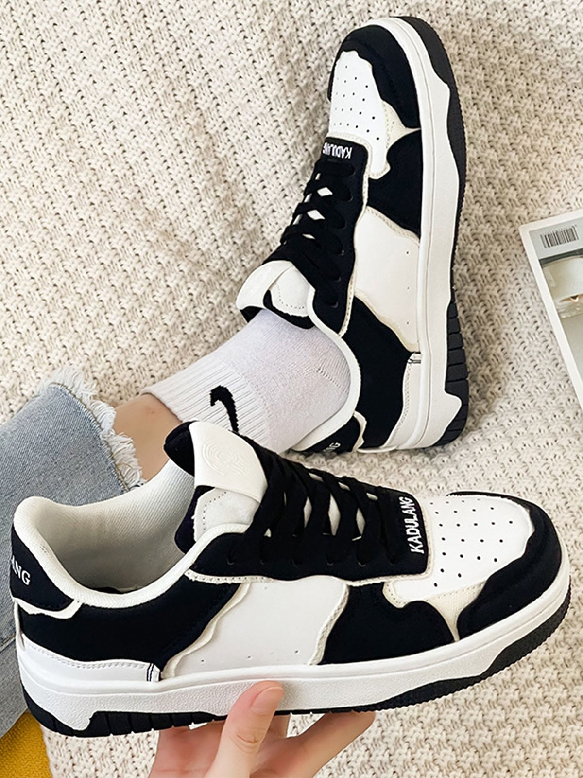 Theprecipice High Street Black And White Board Casual Shoes -1554