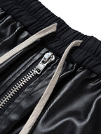 RO-style multi-pocket matte coated overalls - 2094