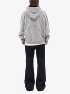 Theprecipice Washed Splicing Hoodie - 1985