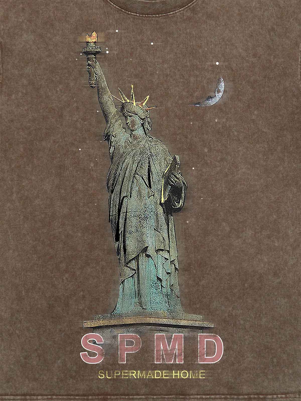 Theprecipice Statue Of Liberty Vintage T-shirt - 2132
