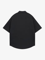 Oversized Graphic Cartoon Letter Print Short-Sleeve Shirt