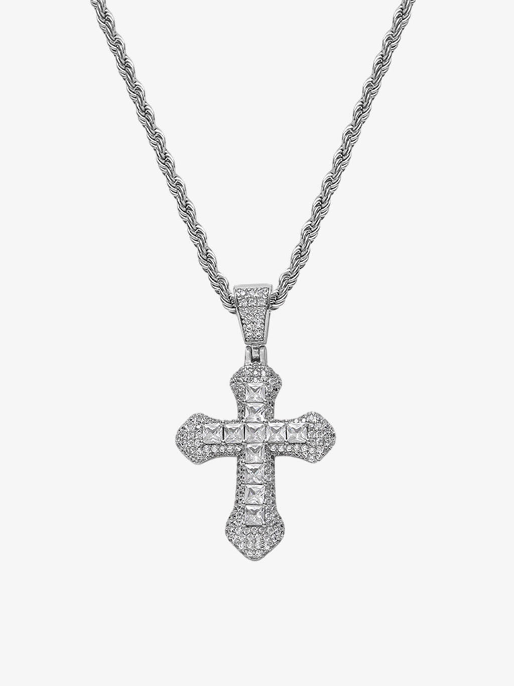 Theprecipice Corss Full Diamond Necklace-1514