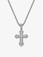 Theprecipice Corss Full Diamond Necklace-1514