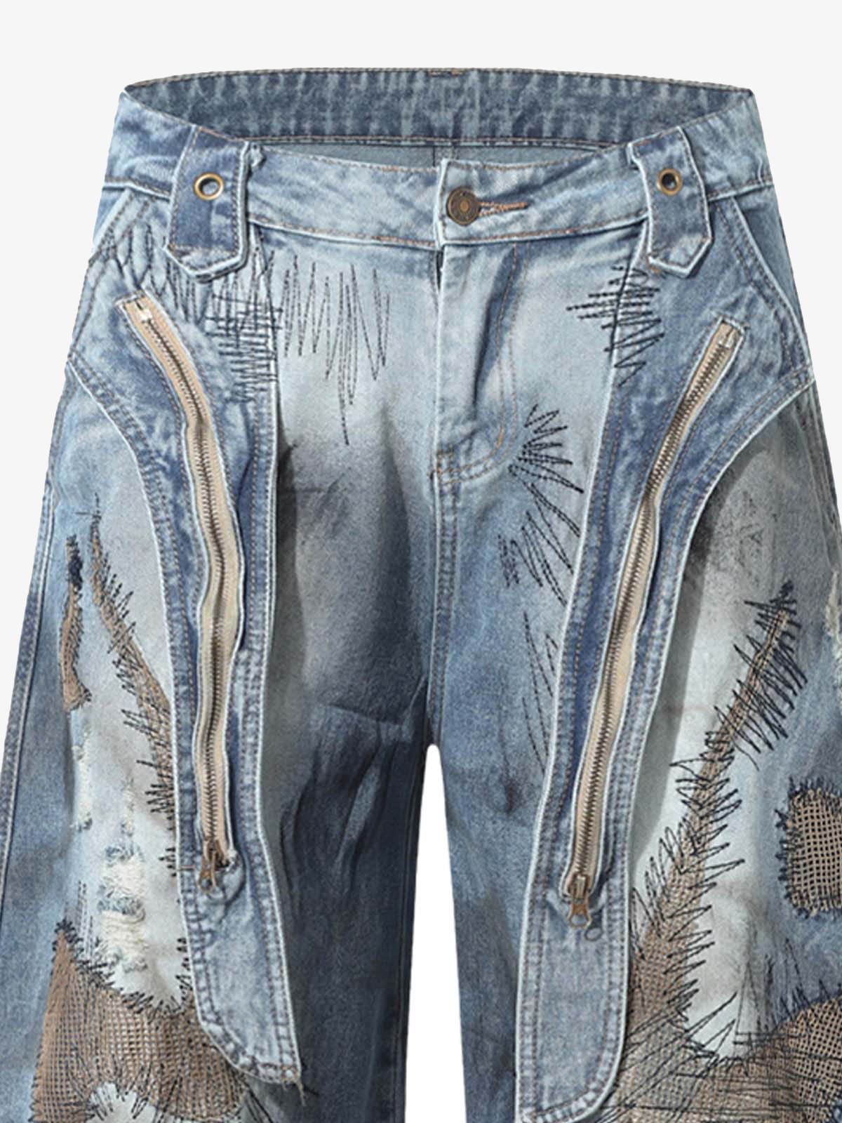 RO Style Washed Barrel Jeans - 2421