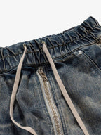 Theprecipice Wide Leg Multi-Pocket Straight Leg Loose Jeans - 1666
