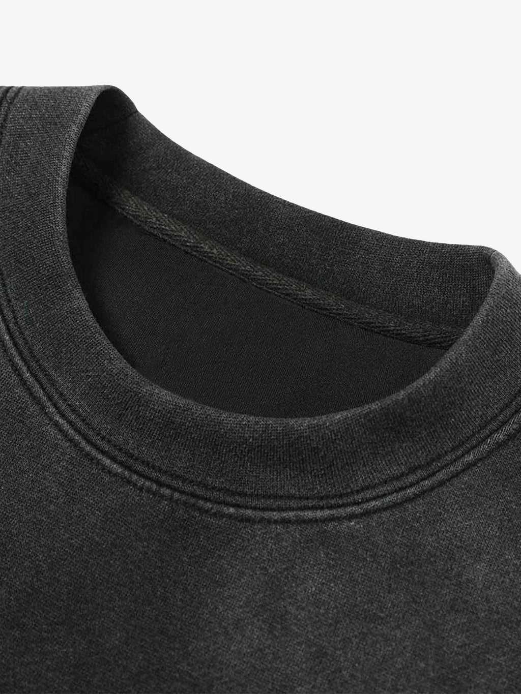 Washed Faux Two-Piece Racing Long Sleeve T-shirt - 2543