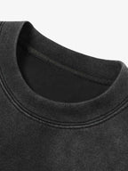 Washed Faux Two-Piece Racing Long Sleeve T-shirt - 2543