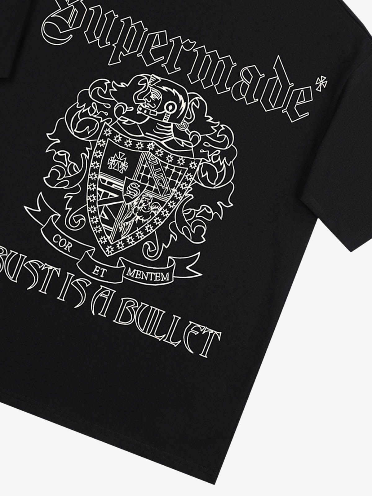 Original Gothic Letter Family Shield Badge Print T-Shirt