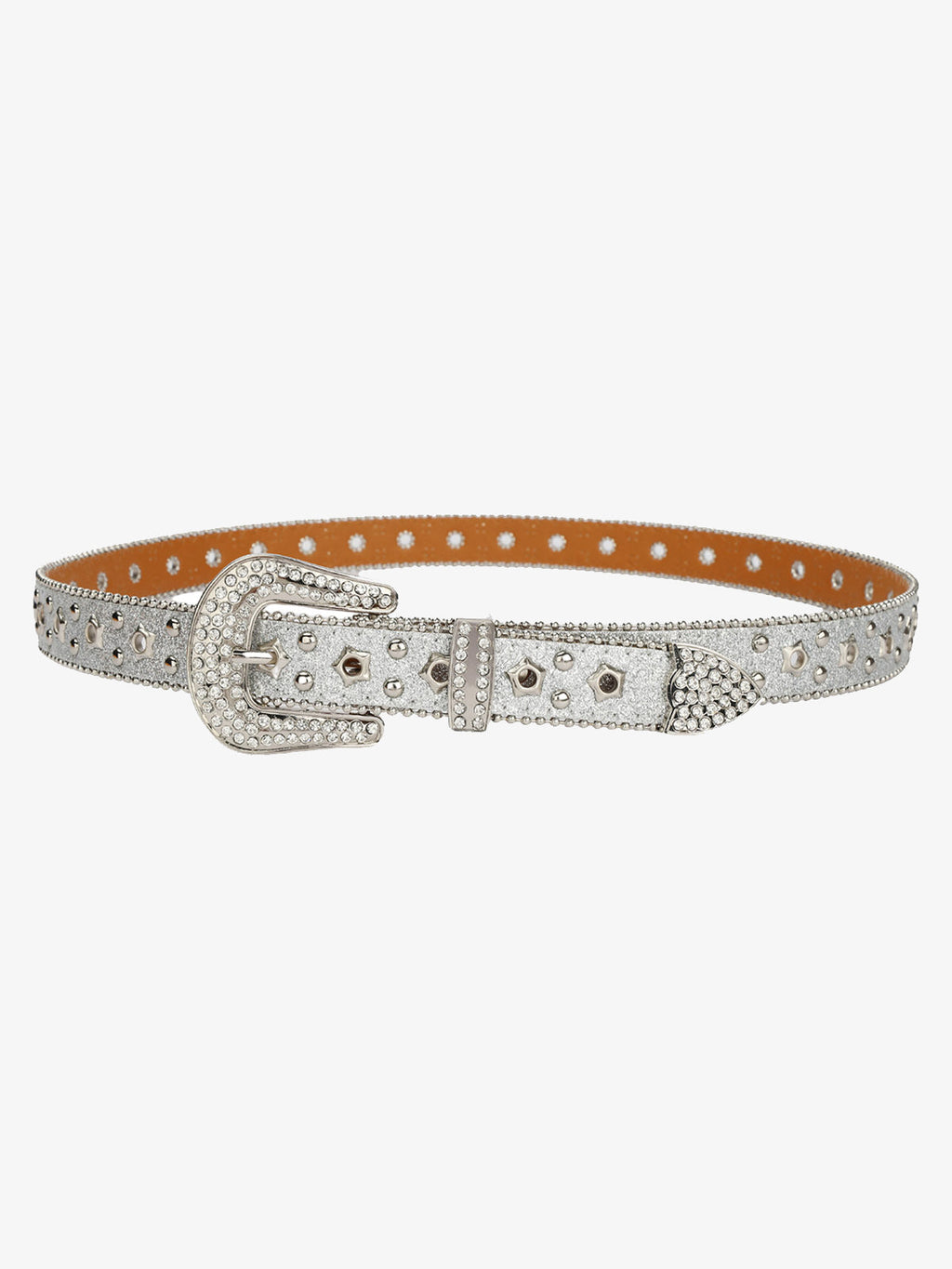Sparkling Silver Rhinestone Embellishments Belt - 2446