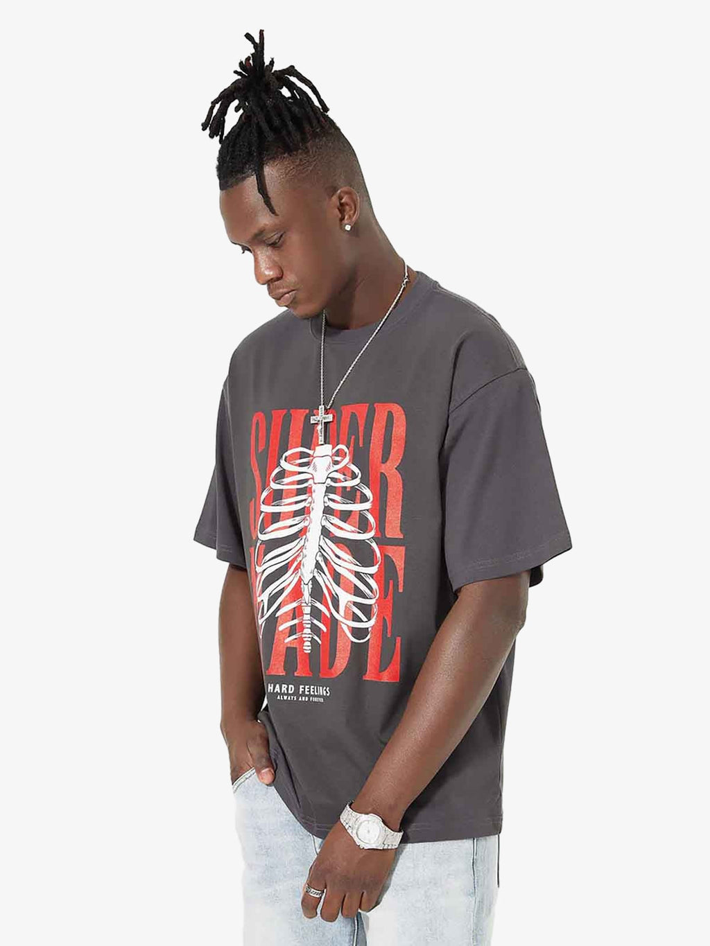 Theprecipice Skull Printed Logo Design T Shirt -1159
