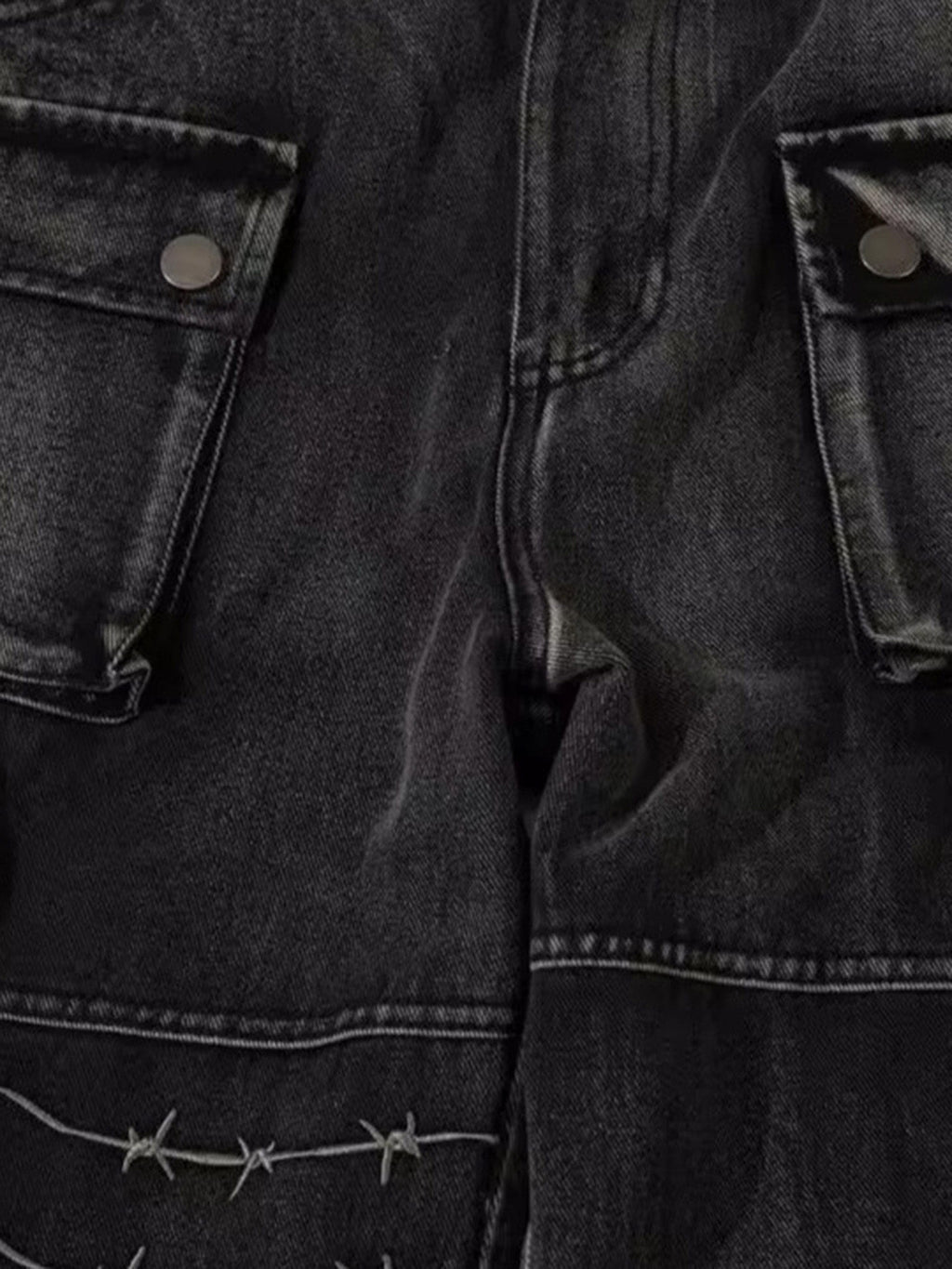 Theprecipice High Street Embroidery Hip-Hop Jeans - 2122