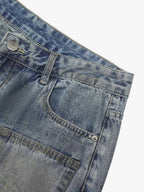 Theprecipice American Street Style Washed Distressed Shorts