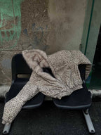 Cotton Cheetah Print Mink Fur Hooded Jacket - 2270