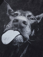 Theprecipice Retro Hip-hop Doberman Print T-shirt - 2172
