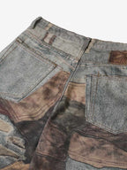 Theprecipice High Street Distressed Washed Printed Jeans - 2246