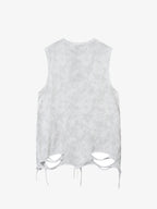Street Chain Waistcoat Ripped Vest