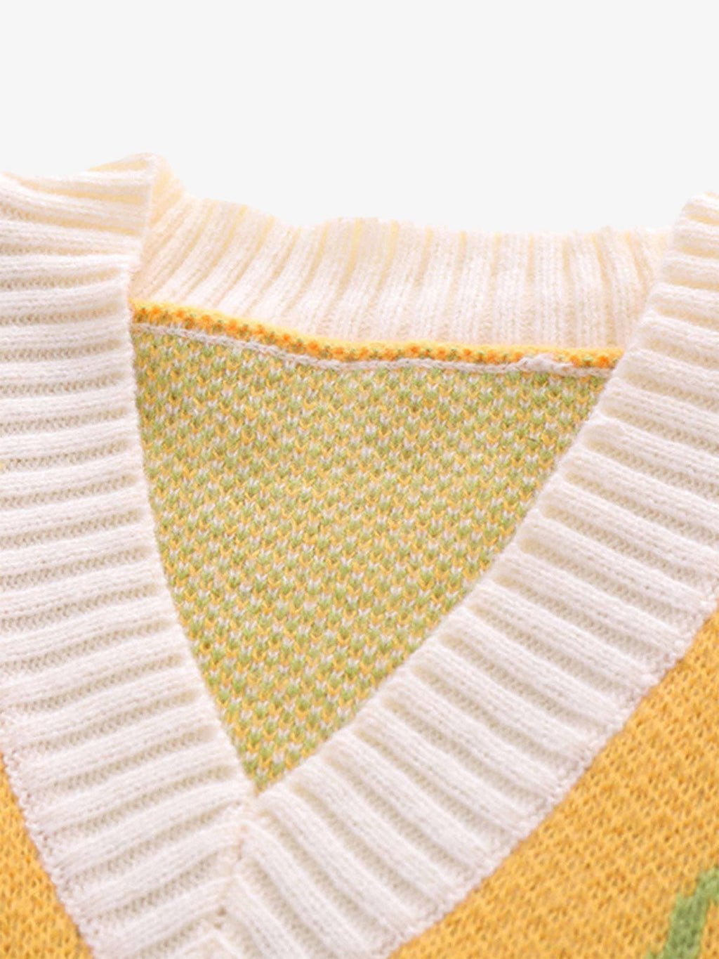 Theprecipice Graffiti Love V-neck Irregular Sweater - 1695