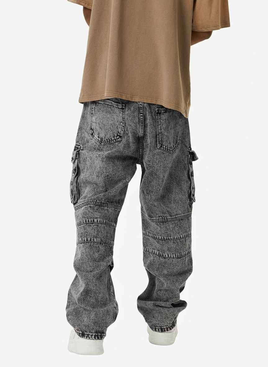 Theprecipice American Street Style Washed Distressed Work Jeans - 2354