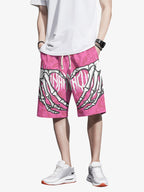 Theprecipice Skull Hand Print Hip-hop Shorts