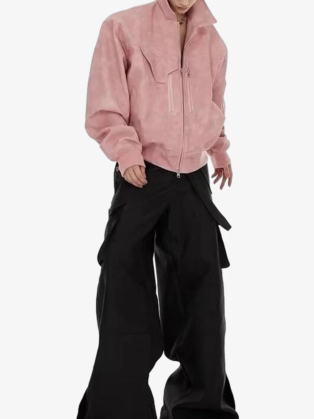 Theprecipice Vintage Motorcycle Suede Street Rap Jacket - 2232