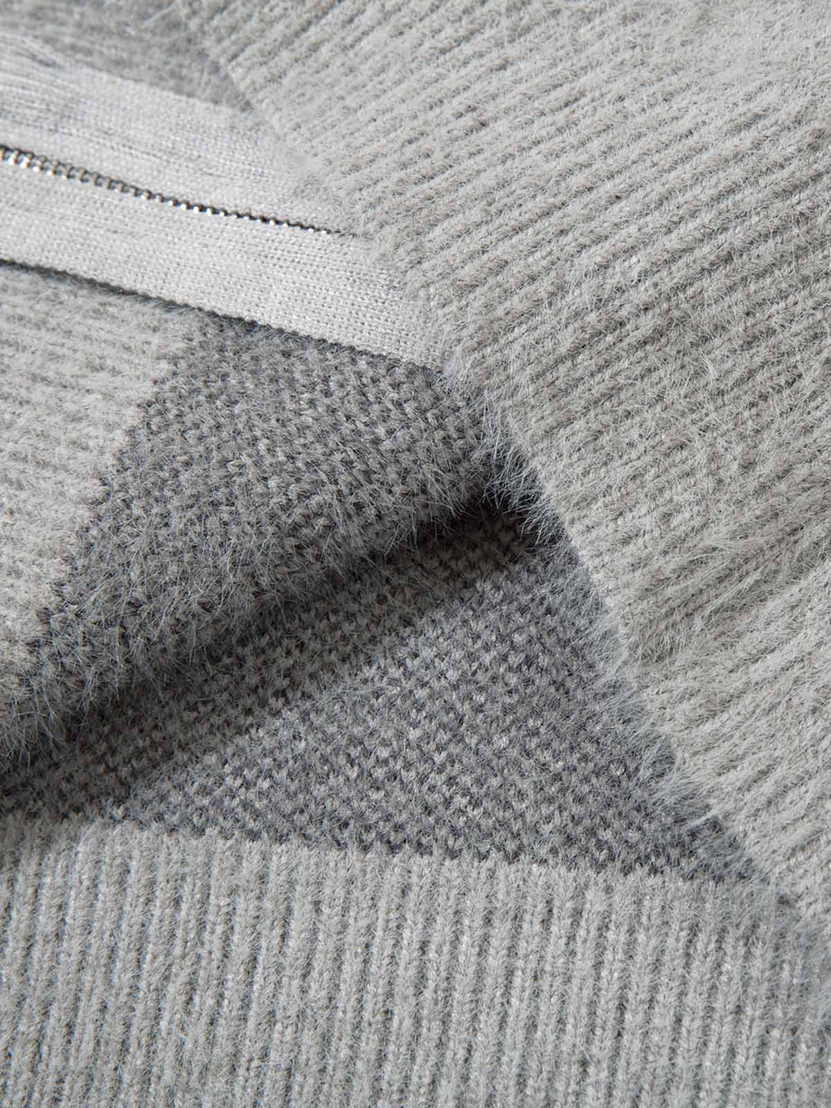 Theprecipice Butterfly Jacquard  Knit Mock Neck Sweater