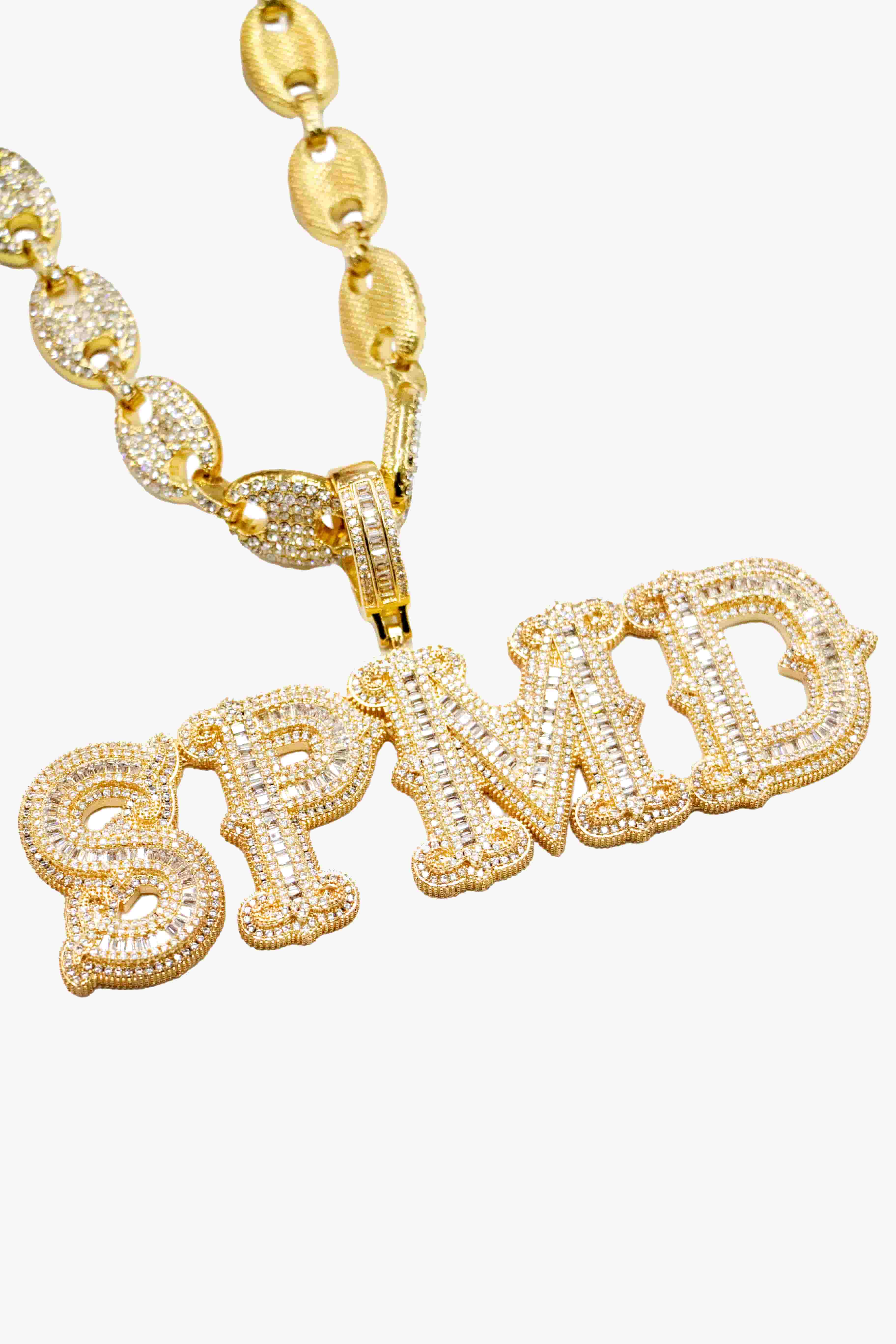Theprecipice Hip-hop Diamond Letter Necklace - 2229