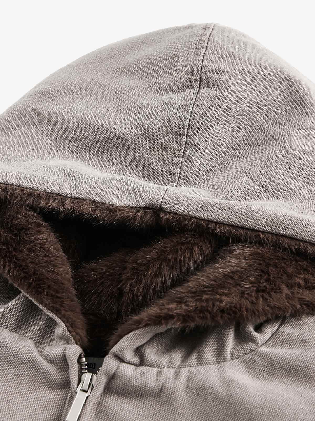 Theprecipice Fur Hooded Zip Up Quilted Jacket - 2510