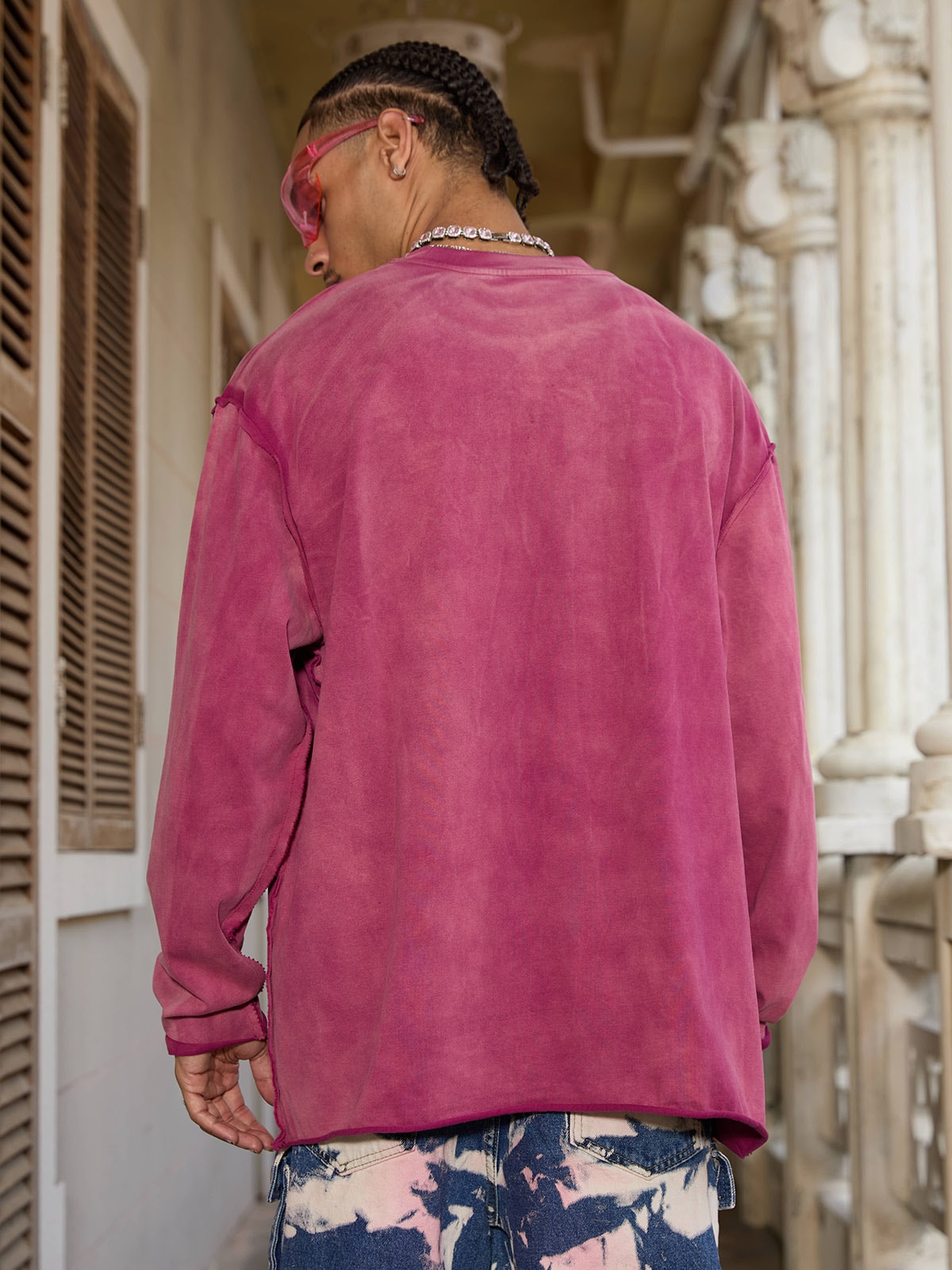 Theprecipice Washed Edge Long Sleeve T-Shirt