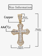 Theprecipice Corss Full Diamond Necklace-1514
