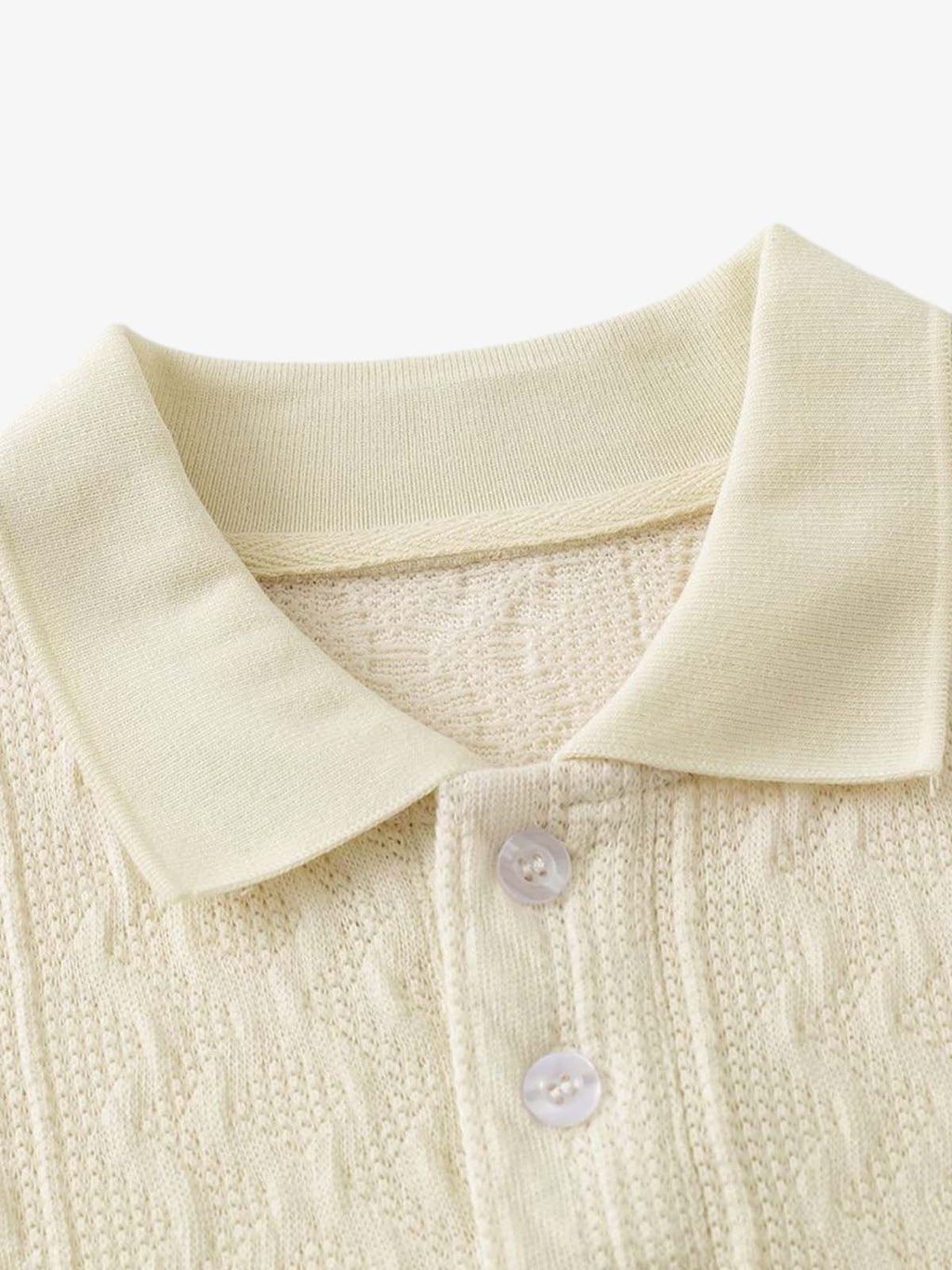 Vintage Print Lapel Short Sleeve Polo Shirt