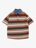 Theprecipice Vintage Striped Polo Shirt - 2165