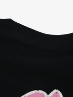 Retro Letter Graphic T-Shirtc - 2603