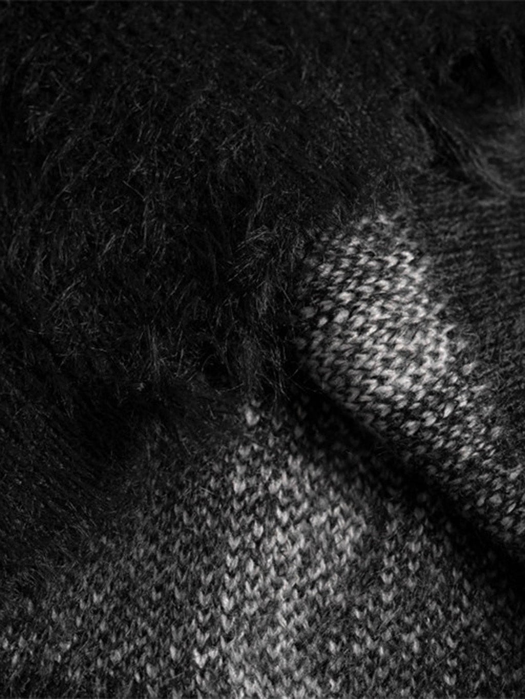 Theprecipice Ripped Knit Turtleneck Sweater - 1525