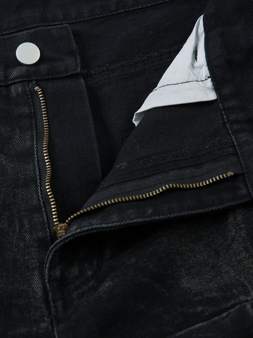 Denim Heavy Washed Distressed Pleated Baggy Jeans - 2282