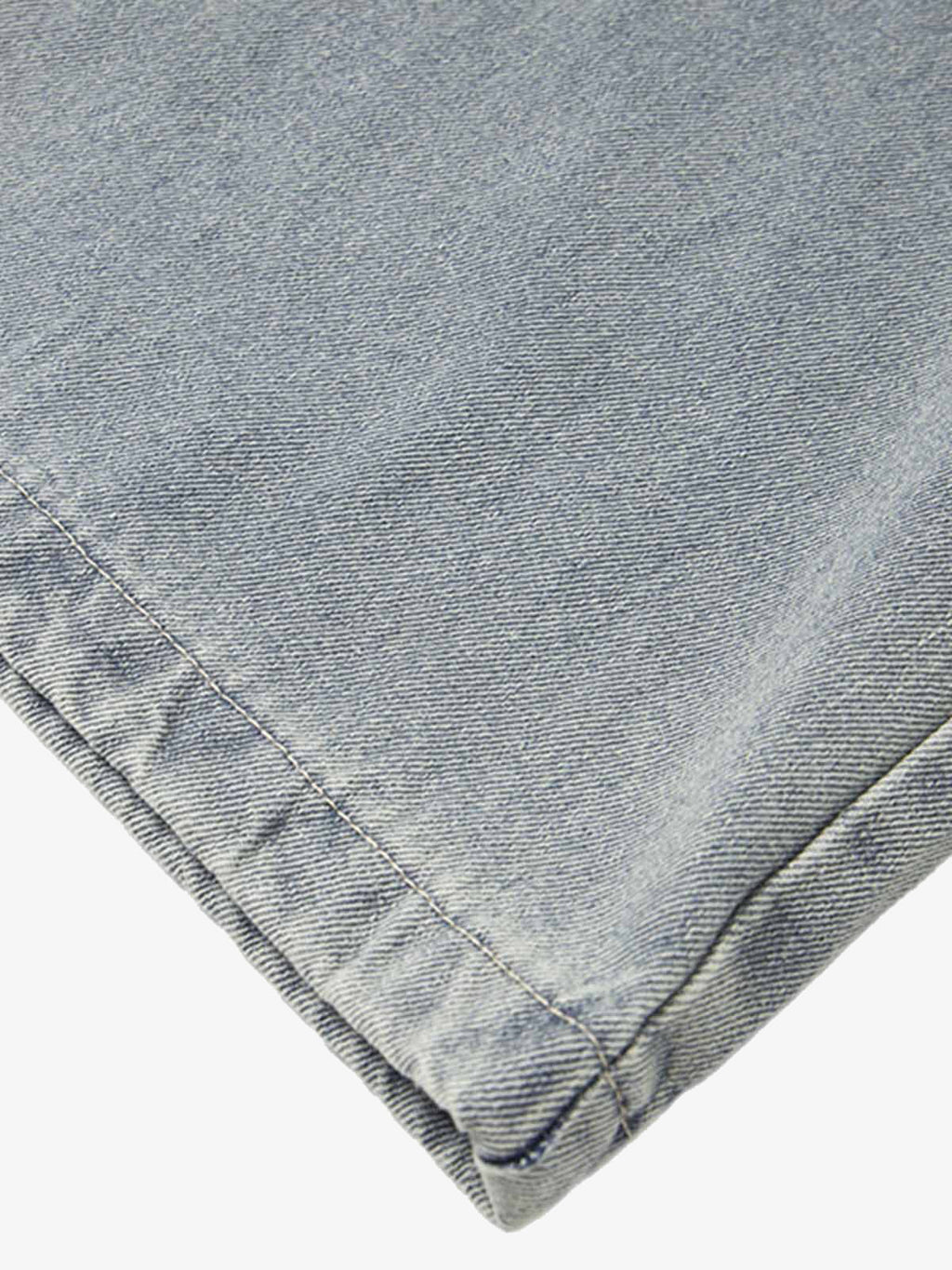 Plaid Double Waist Baggy Jeans - 2505
