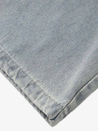 Plaid Double Waist Baggy Jeans - 2505
