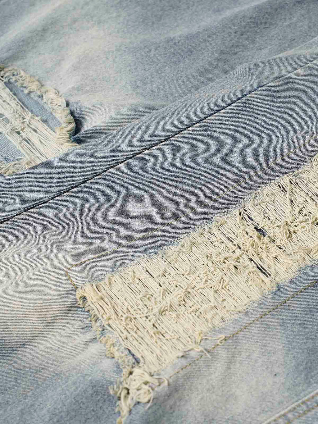 Theprecipice Washed Ripped Baggy Jeans
