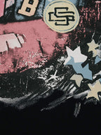 Retro Letter Lip Graphic T-Shirt