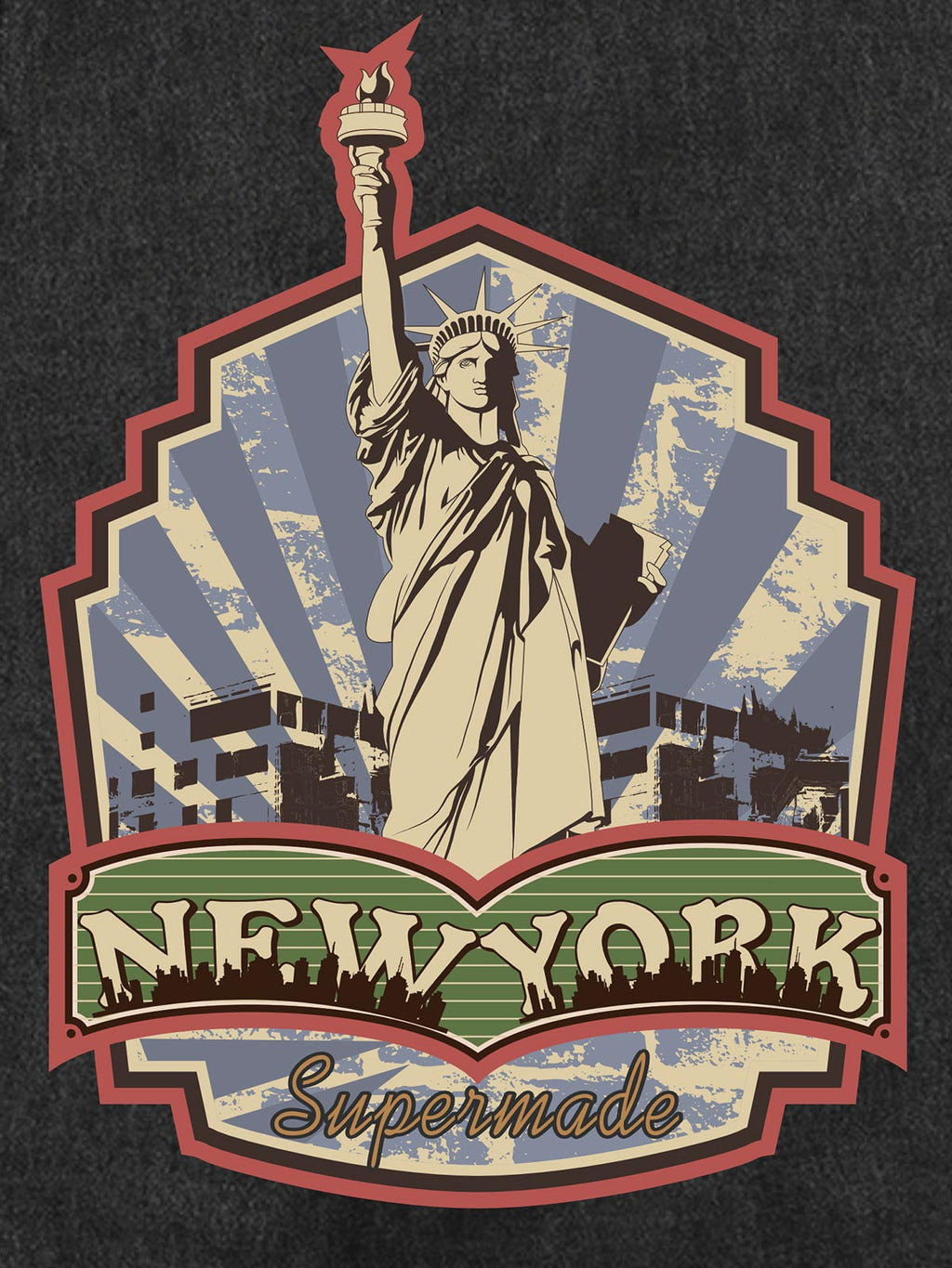 Original Street Statue Of Liberty Print Vest - 2531