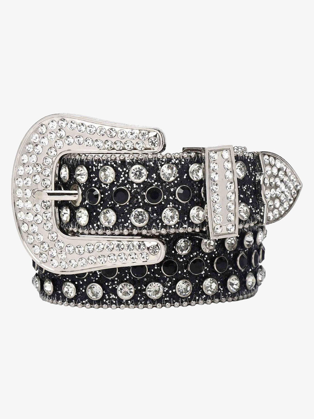 Theprecipice Studded Rhinestone Hip Hop Belt - 1691