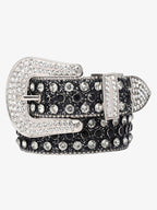 Theprecipice Studded Rhinestone Hip Hop Belt - 1691