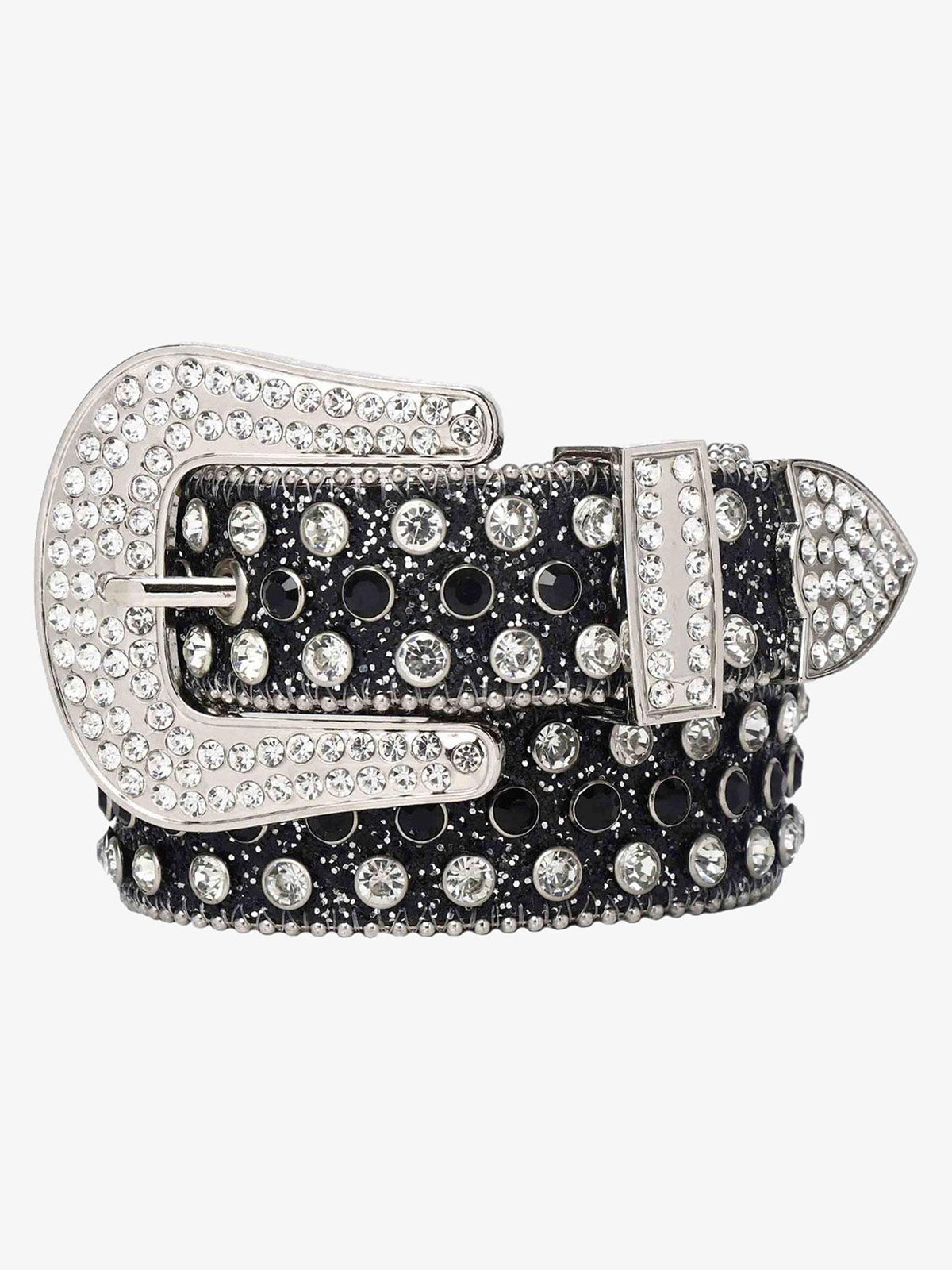 Theprecipice Studded Rhinestone Hip Hop Belt - 1691